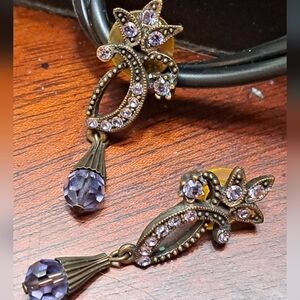 Elegant Purple Drop Earrings